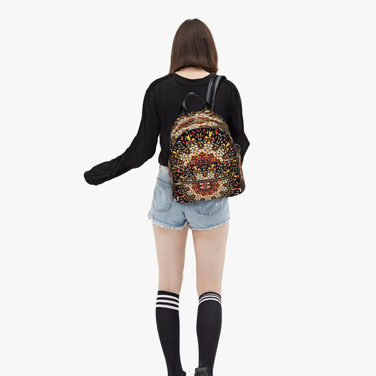 Grace Blossom All Over Printed PU Backpack