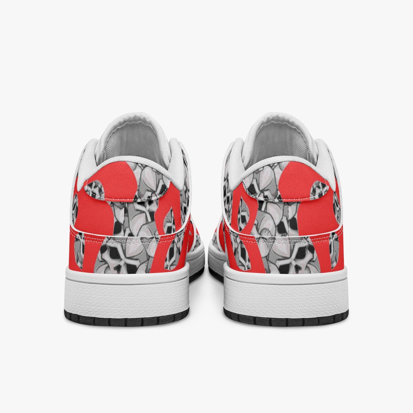Skulls In Red Dunk Stylish Low-Top Leather Sneakers
