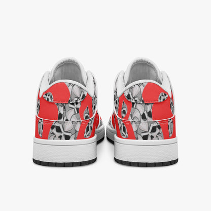 Skulls In Red Dunk Stylish Low-Top Leather Sneakers
