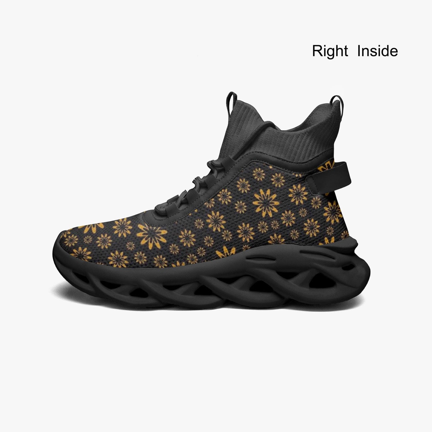 Flower Boomtelyah High-top Bounce Mesh Knit Sneakers