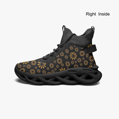 Flower Boomtelyah High-top Bounce Mesh Knit Sneakers