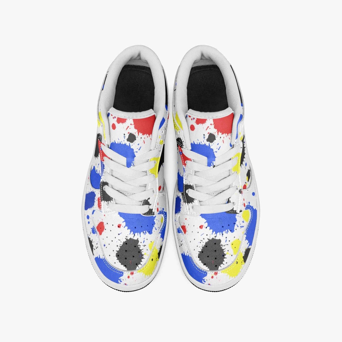 Paint Drip Dunk Stylish Low-Top Leather Sneakers