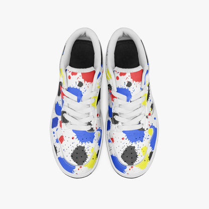 Paint Drip Dunk Stylish Low-Top Leather Sneakers