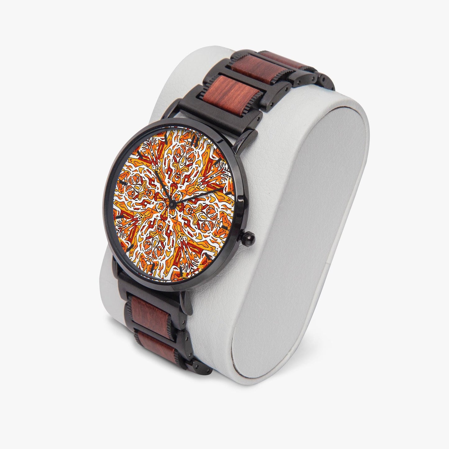 Heavenly Cross wooden Strap Quartz Watch - With Indicators