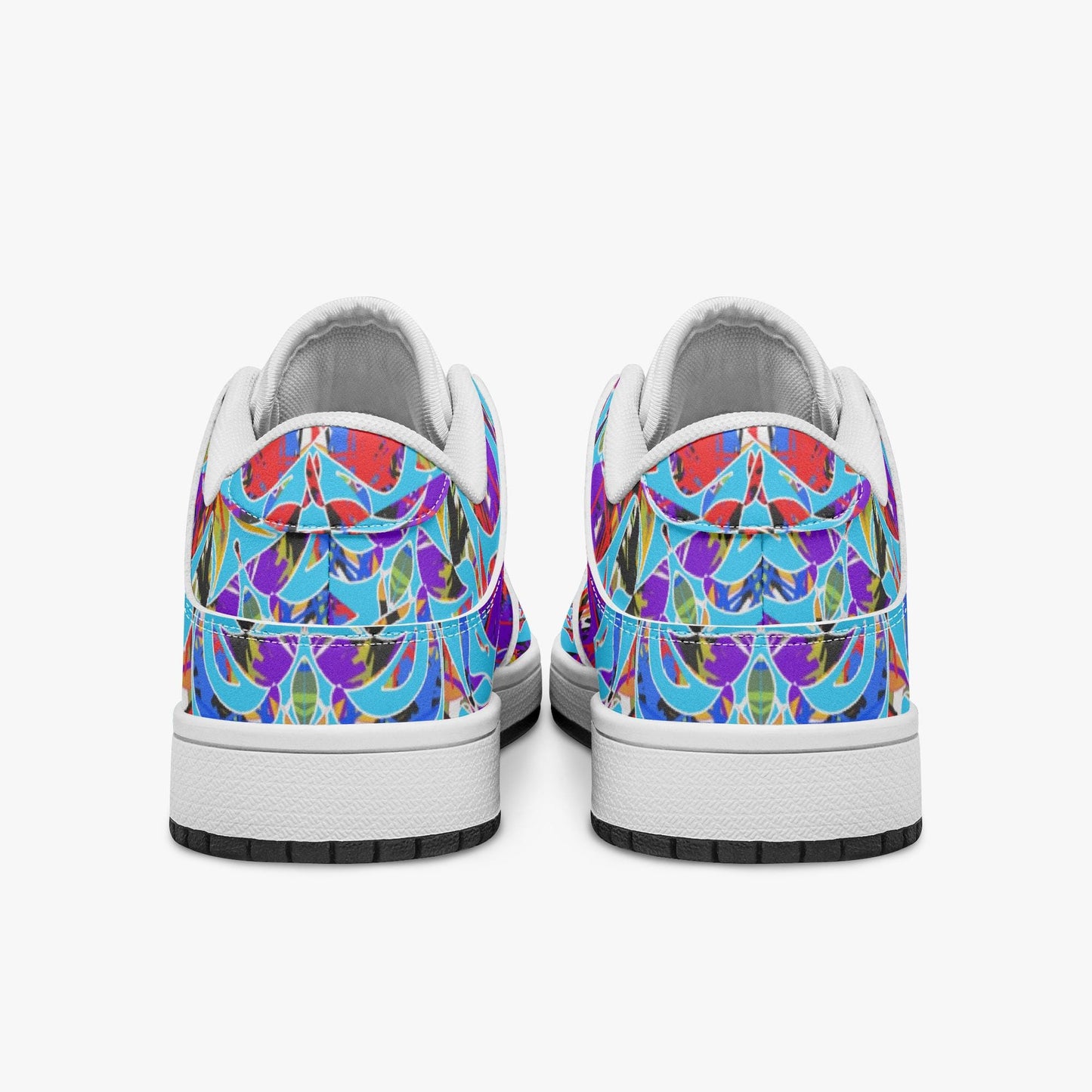 Color Bound In Blue Dunk Stylish Low-Top Leather Sneakers