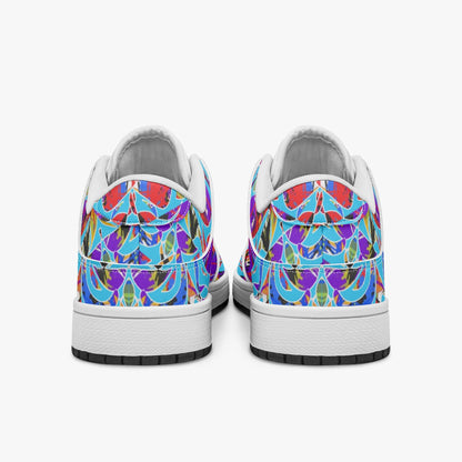 Color Bound In Blue Dunk Stylish Low-Top Leather Sneakers