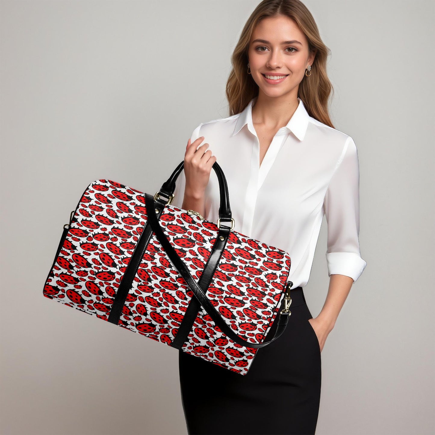 Sweet Ladybugs Travel Duffle Bag