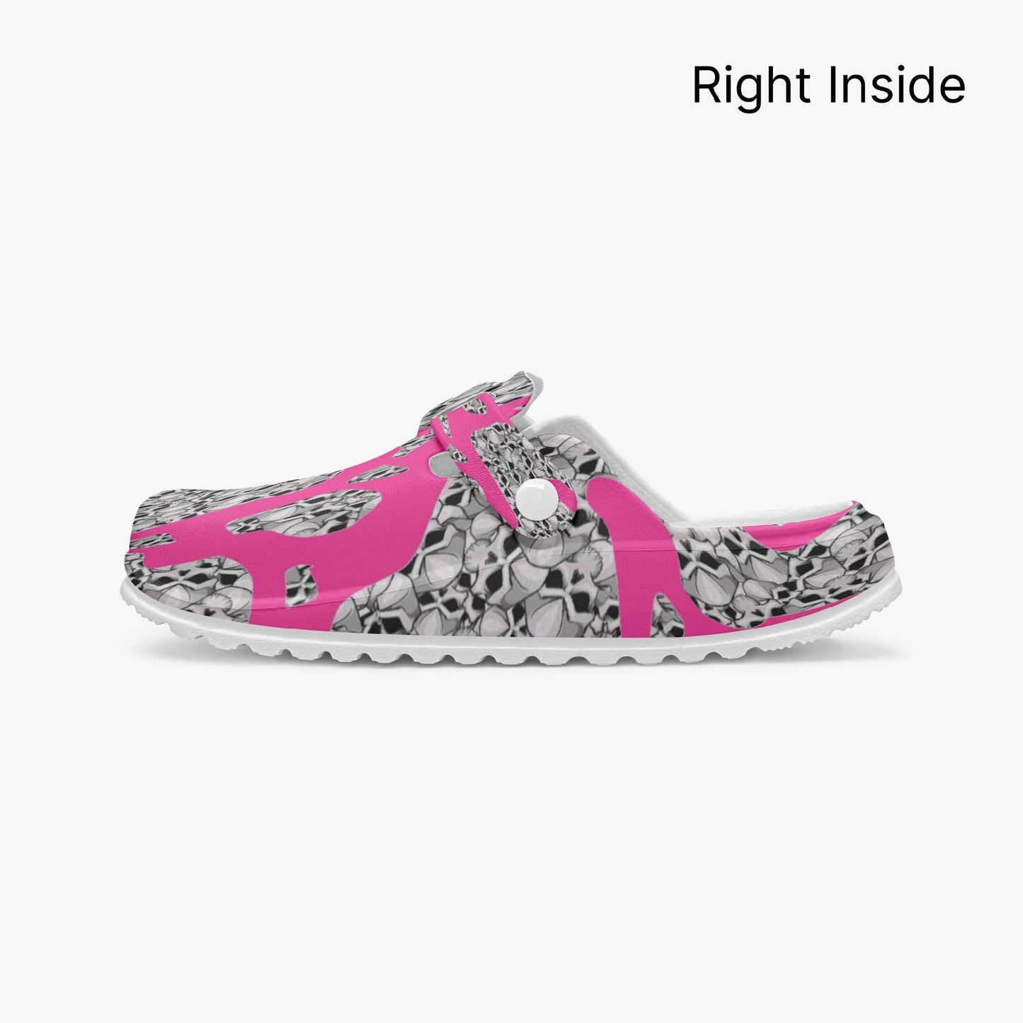 Skulls In Pink EVA Nurse Clogs