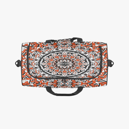 Flower Bloom In Orange Duffel Bag