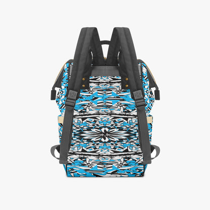 Flower Bloom In Blue Baby Momaz Diaper Backpack