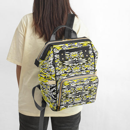 Flower Bloom In Yellow Baby Momaz Diaper Backpack