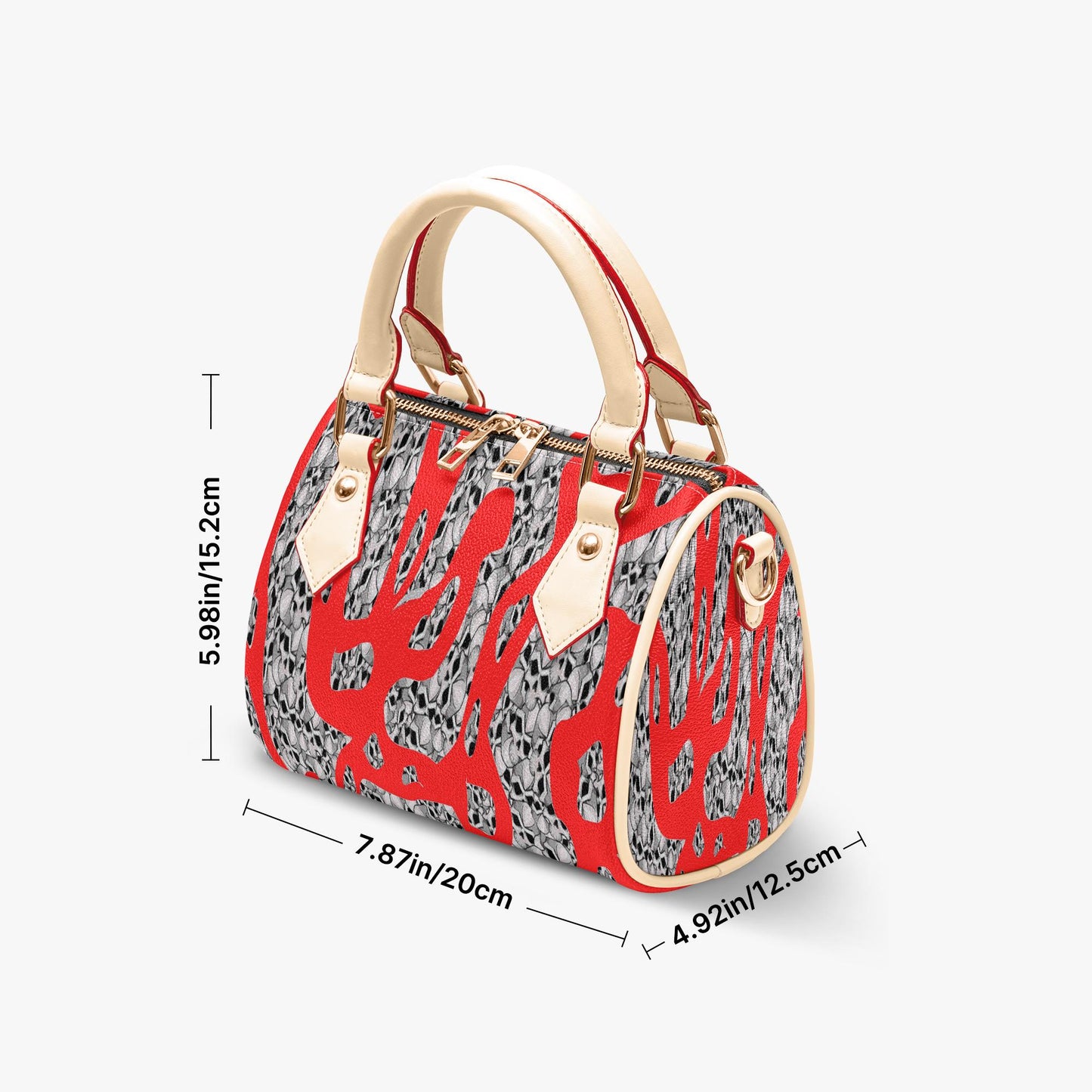 Skulls In Red Chic Crossbody Bags