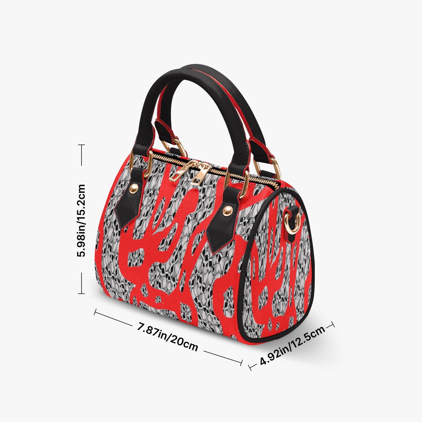 Skulls In Red Chic Crossbody Bags