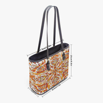 Heavenly Cross Medium Leather Tote Bag for Women