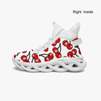 Cherry Blossom High-top Bounce Mesh Knit Sneakers