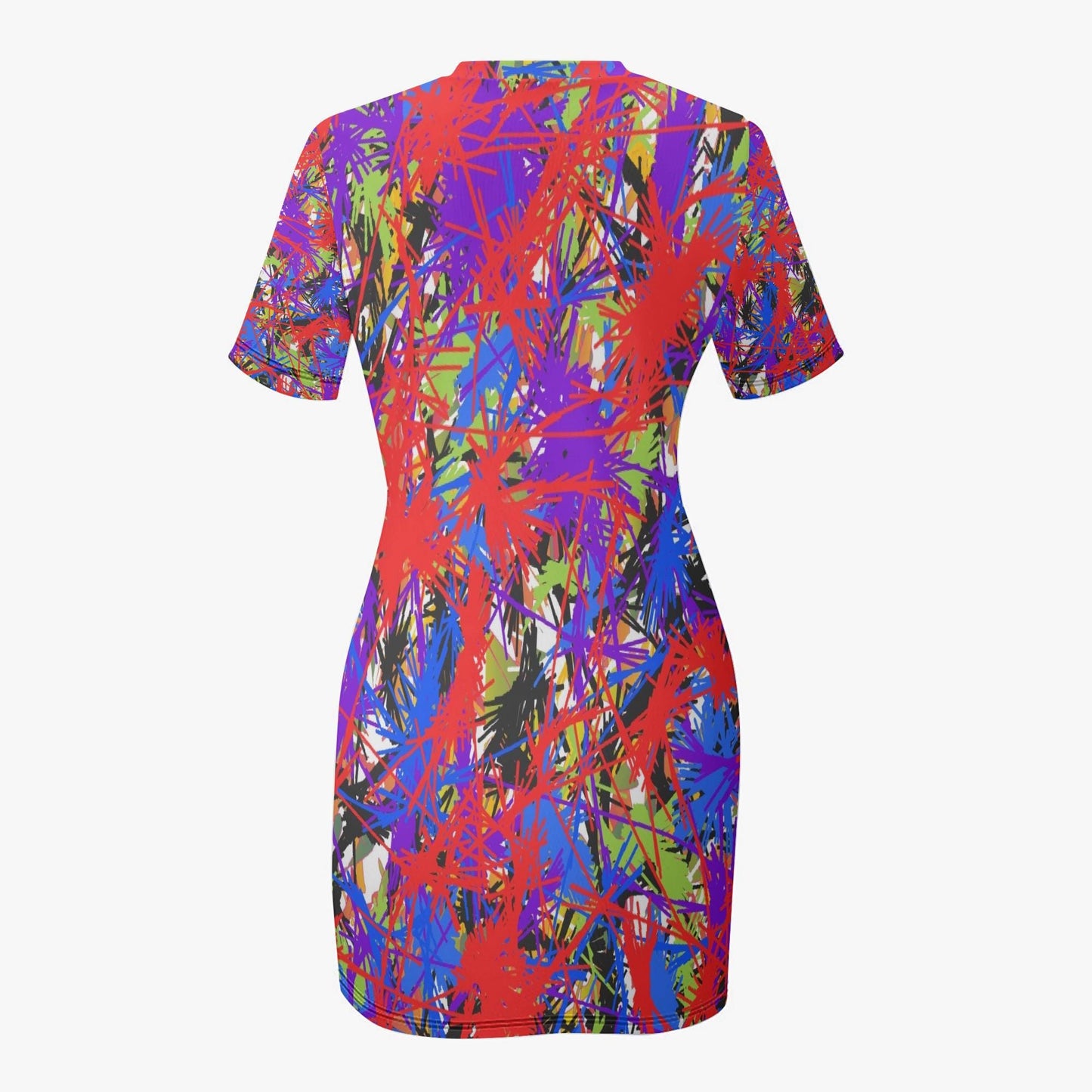 Splash Out Slim-fit Short-sleeved Dress