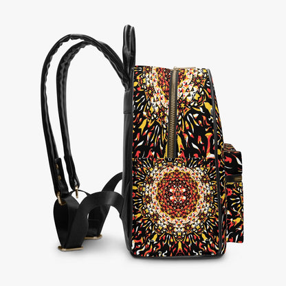 Grace Blossom All Over Printed PU Backpack