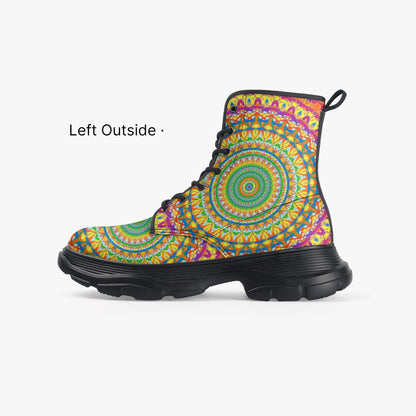 Heavenly Stylish Casual Leather Chunky Boots