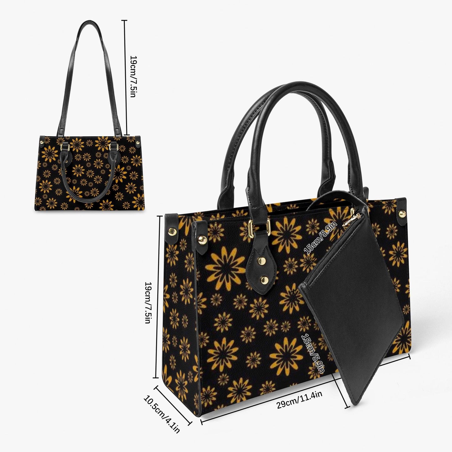 Flower Boomtelyah Tote Bag - Long Strap and Inner Bag