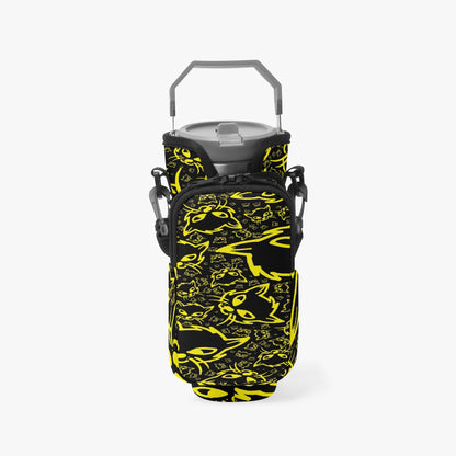 Yellow Mellow Tumbler Sleeve with Phone Holder