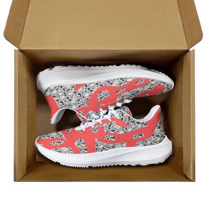 Skulls In Red Waving Running Shoes