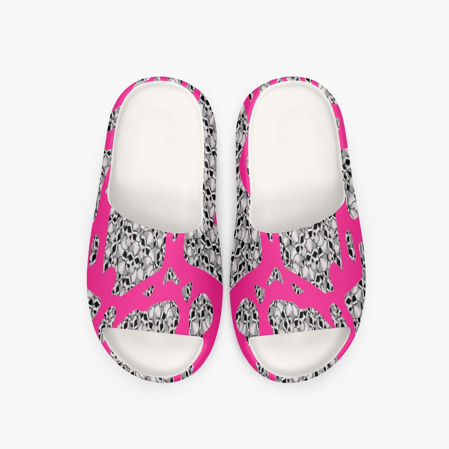 Skulls In Pink AOP Slides