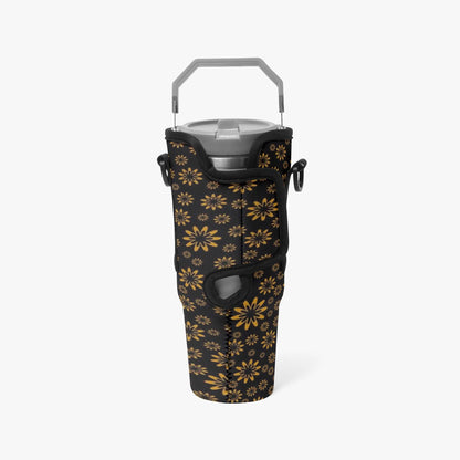 Flower Boomtelyah Tumbler Sleeve with Phone Holder