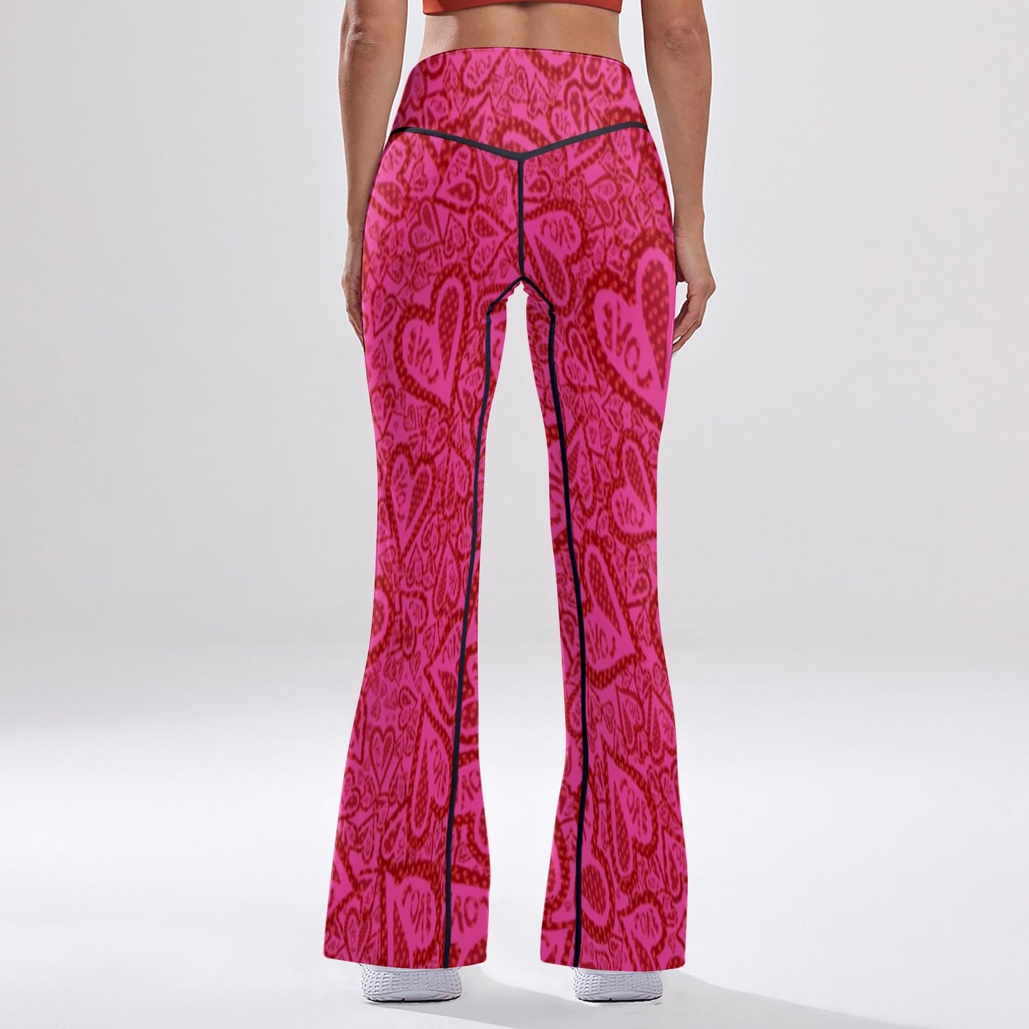 Hearts Of Love High-rise Bell-bottoms Yoga Pants