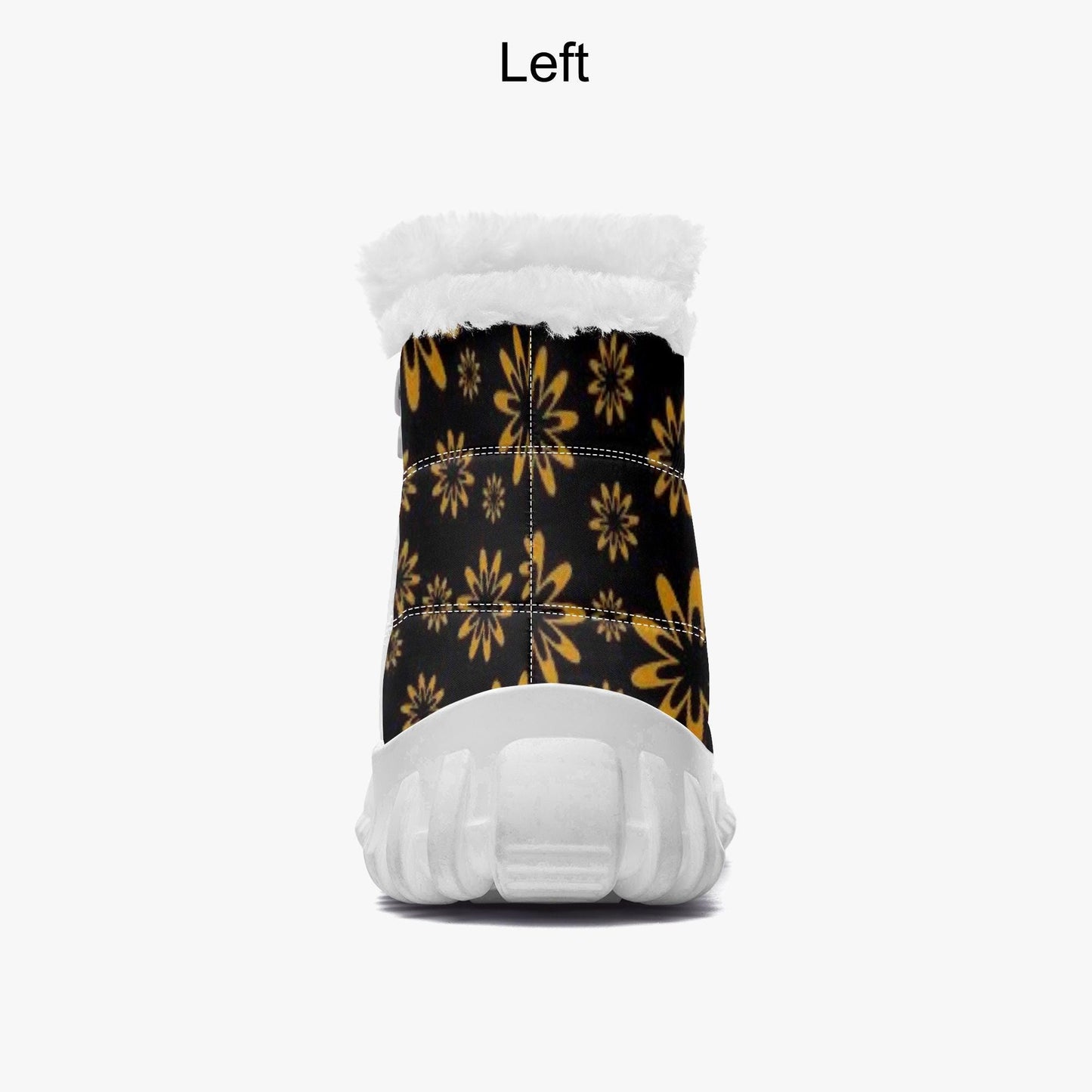 Flower Boomtelyah Cotton-pad Fur Zipper Up Boots