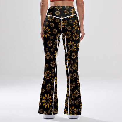 Flower Boomtelyah High-rise Bell-bottoms Yoga Pants