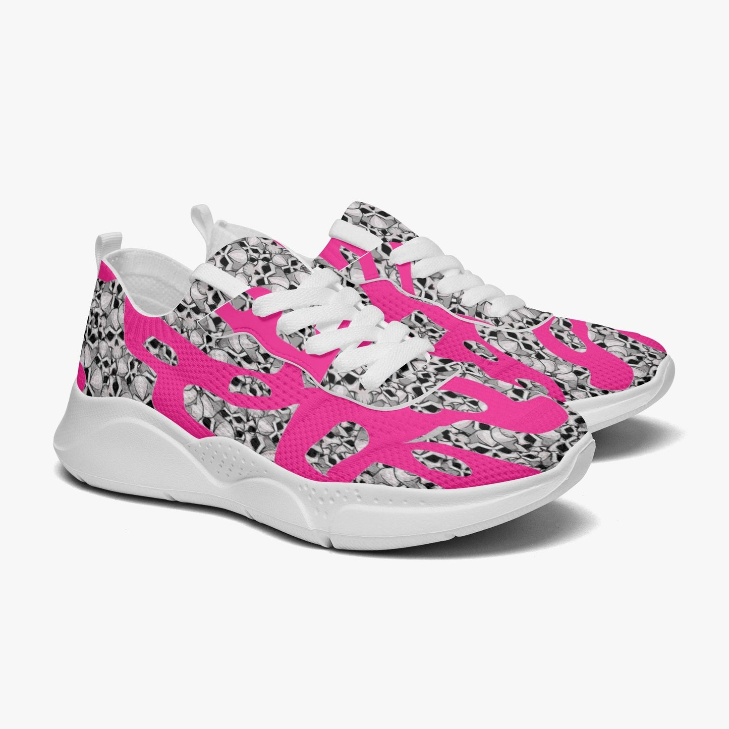 Skulls In Pink Women's Running Shoes