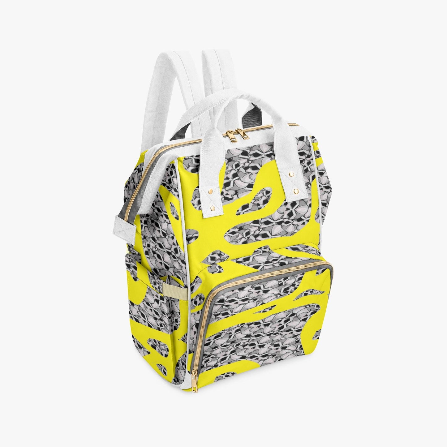 Skulls In Yellow Baby Momaz Diaper Backpack