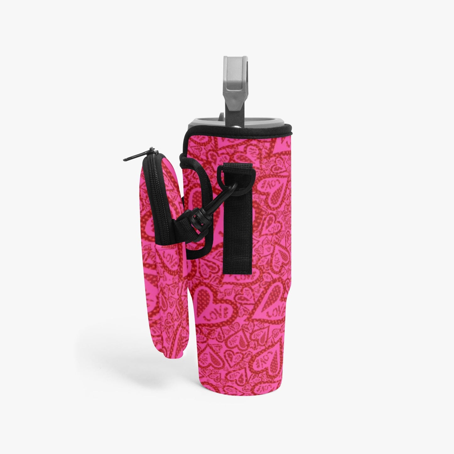 Hearts Of Love Tumbler Sleeve with Phone Holder