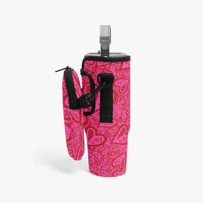 Hearts Of Love Tumbler Sleeve with Phone Holder