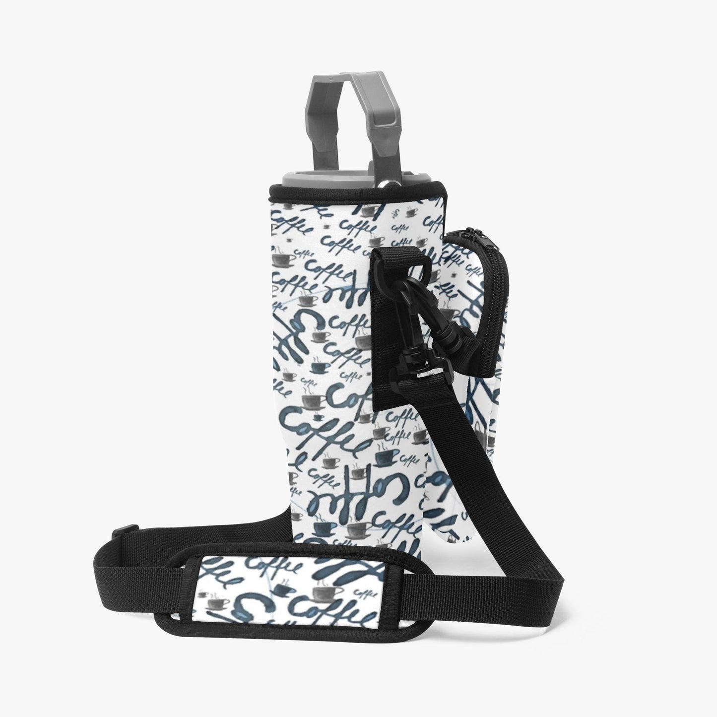 Coffee Tumbler Sleeve with Phone Holder
