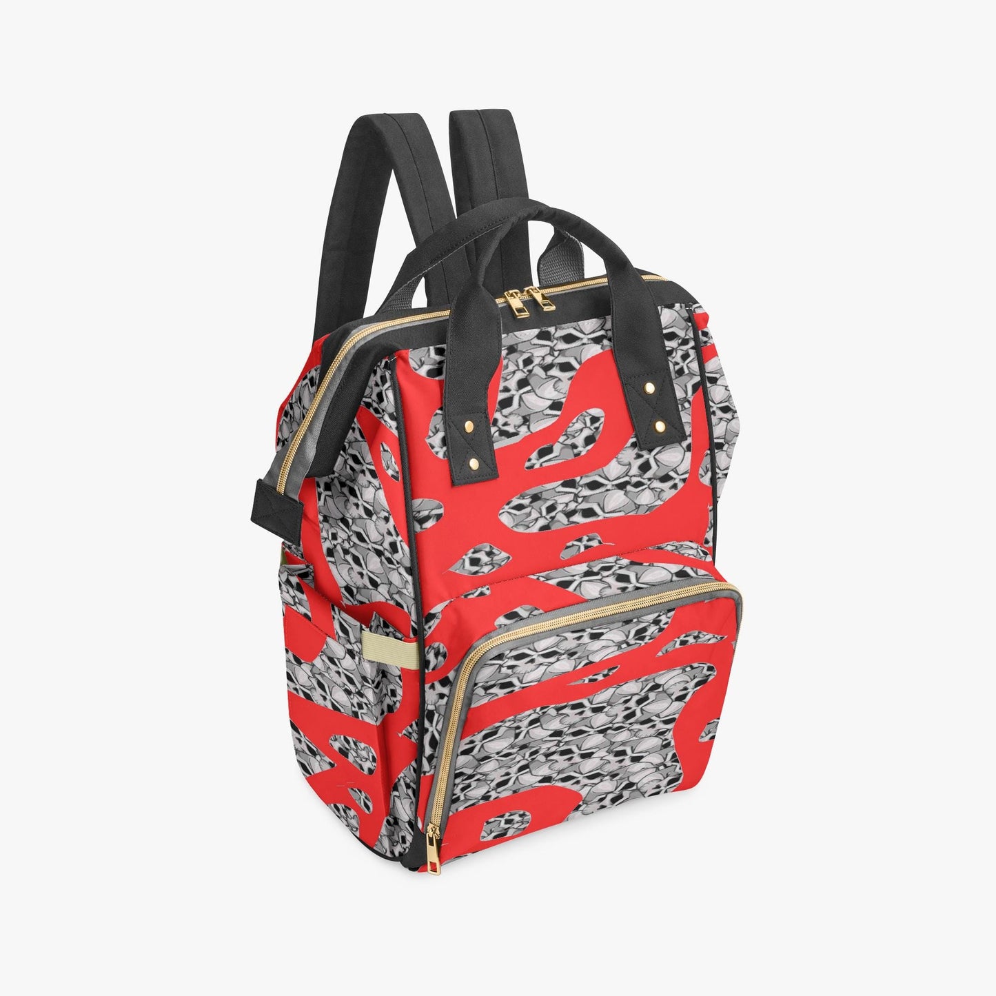 Skulls In Red Baby Momaz Diaper Backpack