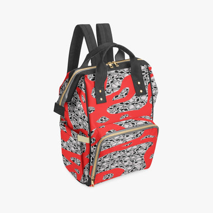 Skulls In Red Baby Momaz Diaper Backpack