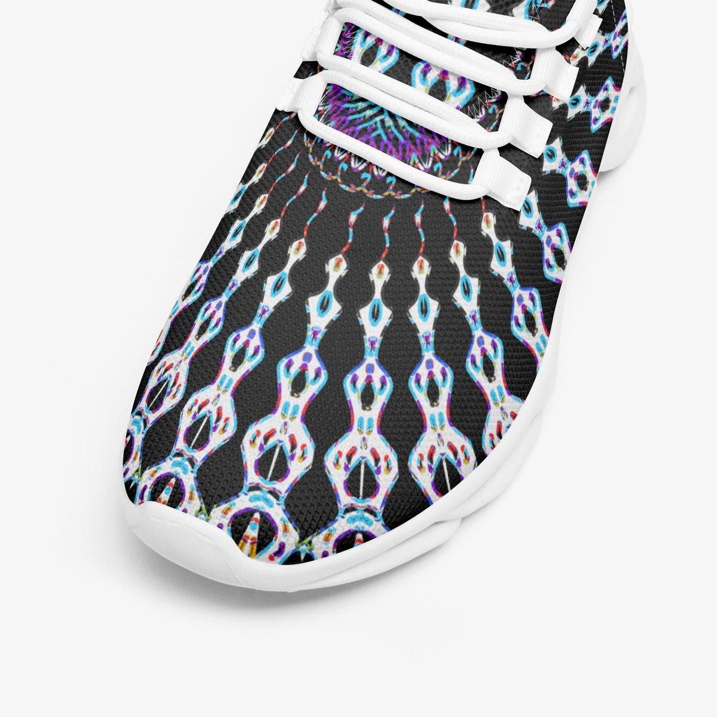 Web Wave Bounce Mesh Knit Sneakers - White