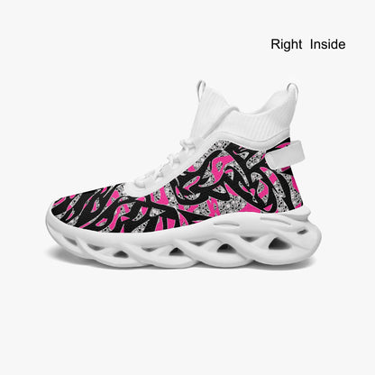 Skullfetti High-top Bounce Mesh Knit Sneakers