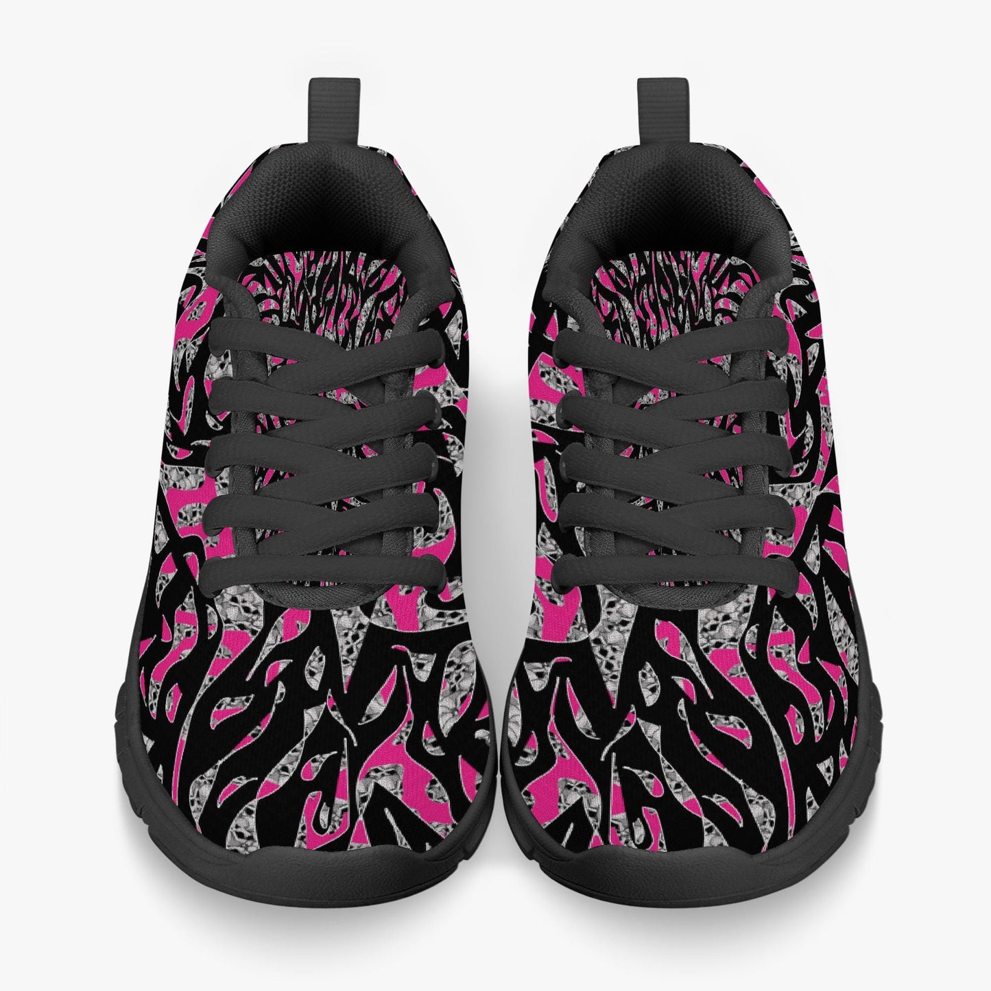 Skullfetti Kids Lightweight Mesh Sneakers - Black