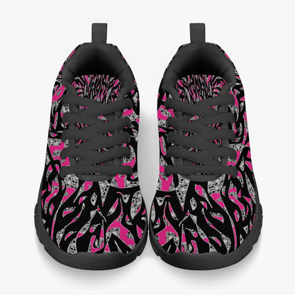 Skullfetti Kids Lightweight Mesh Sneakers - Black