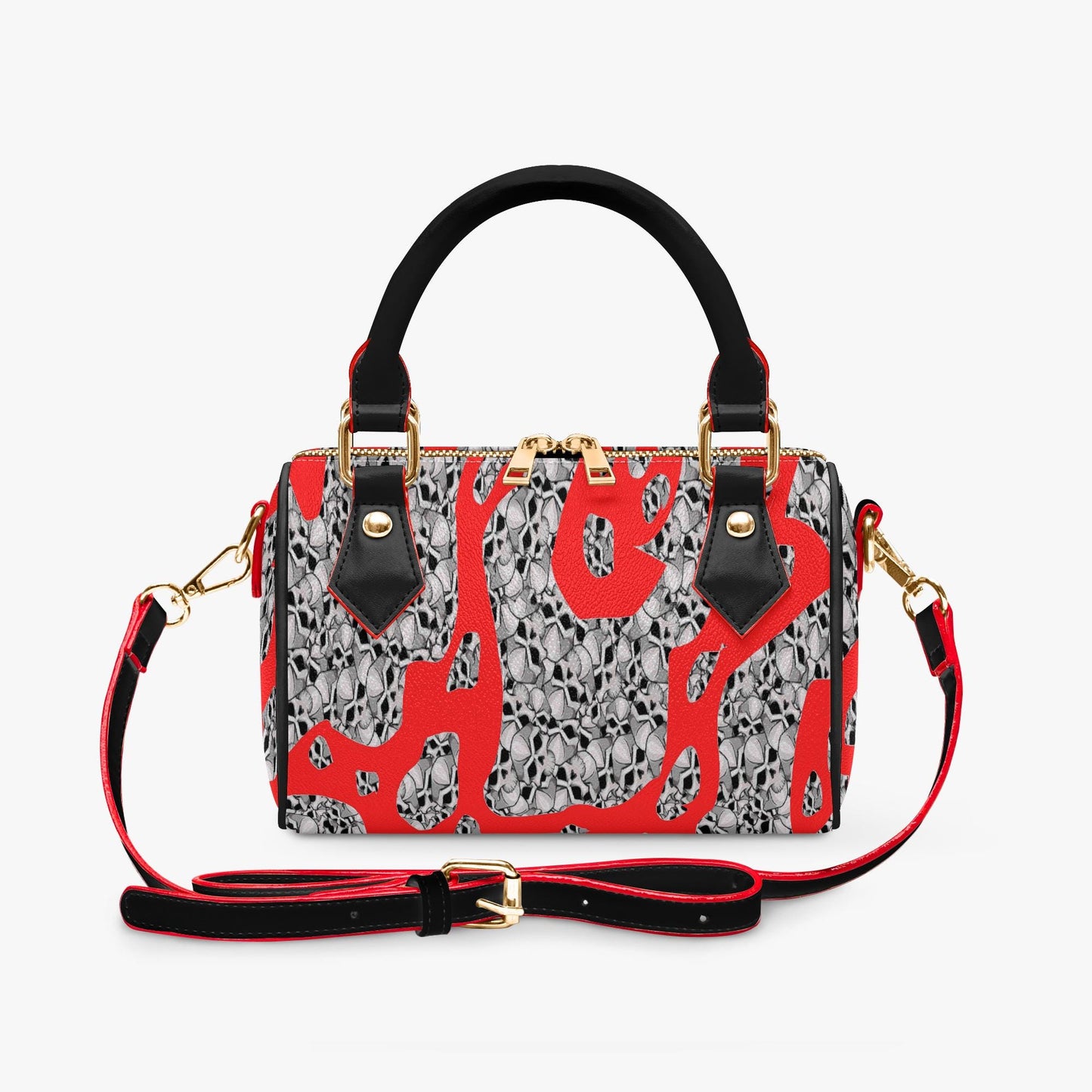 Skulls In Red Chic Crossbody Bags