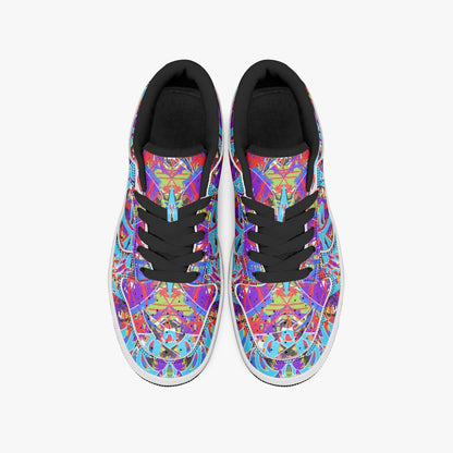 Color Bound In Blue Dunk Stylish Low-Top Leather Sneakers