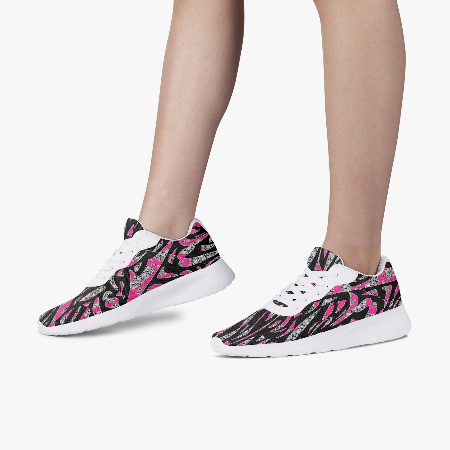 Skullfetti Lifestyle Mesh Running Shoes - White