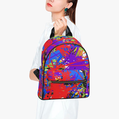Splash Out Over Printed PU Backpack