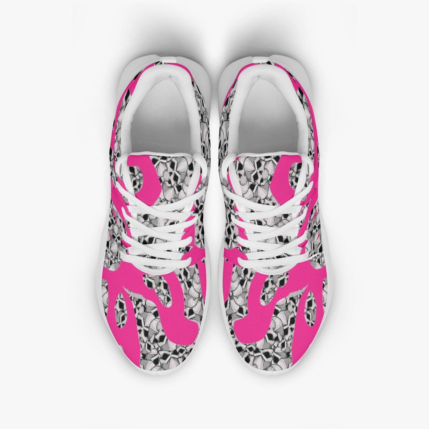 Skulls In Pink Minimalist Running Shoes