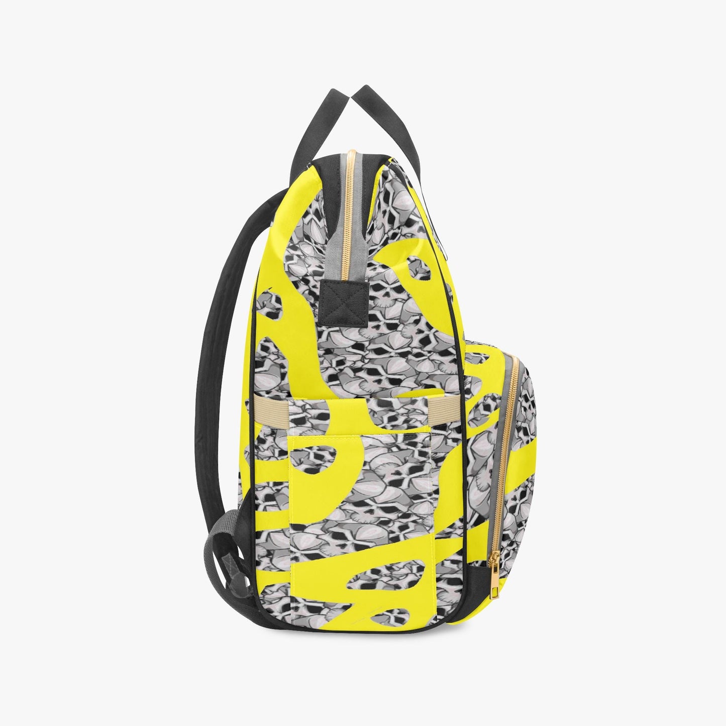 Skulls In Yellow Baby Momaz Diaper Backpack