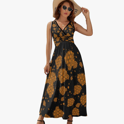 Meteor Shower V-neck Sleeveless Dress