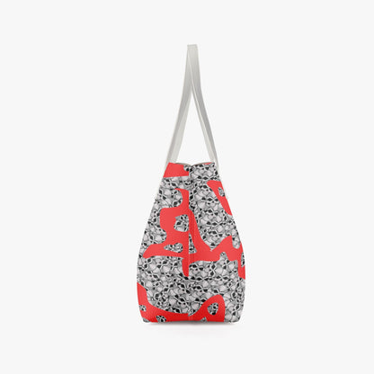 Skulls In Red Shoulder Tote Bag