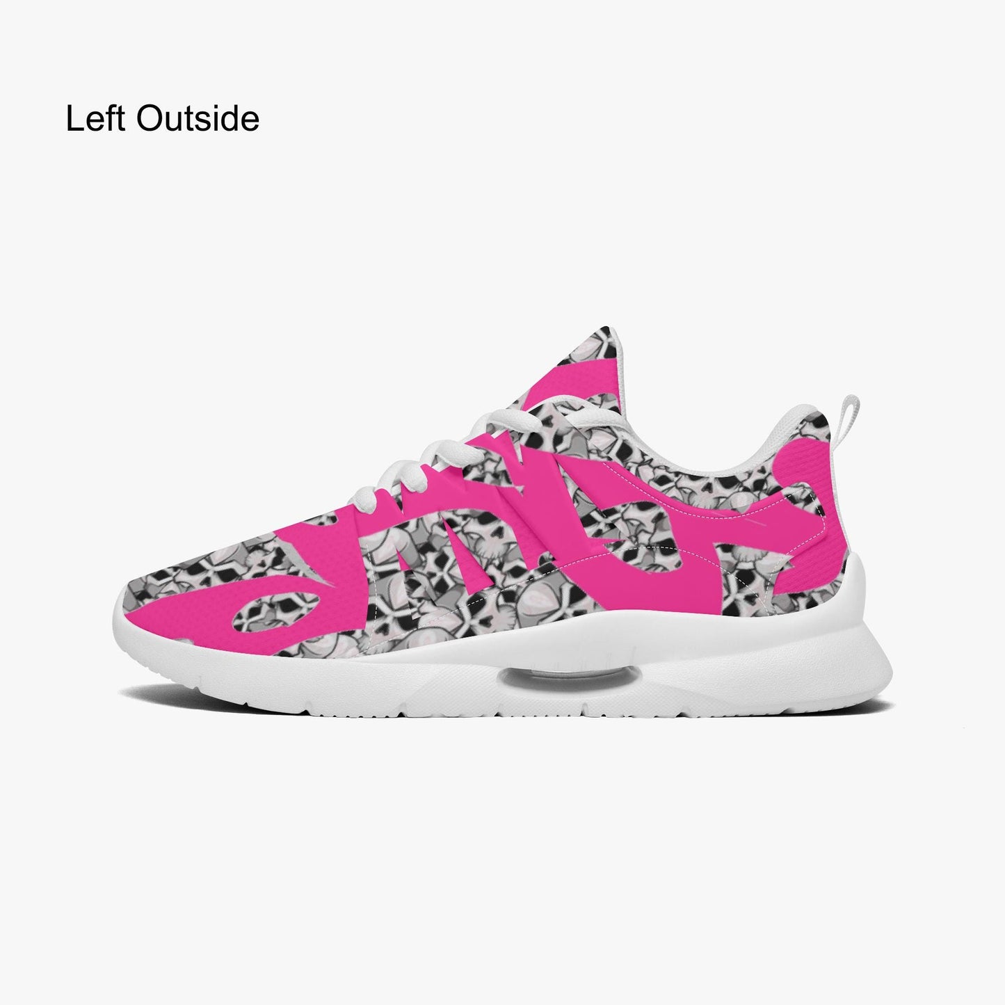 Skulls In Pink Minimalist Running Shoes